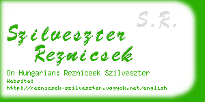 szilveszter reznicsek business card